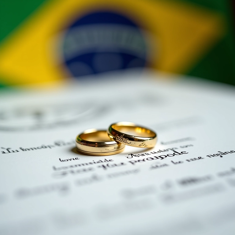Alianças sobre certidão de casamento civil no Brasil