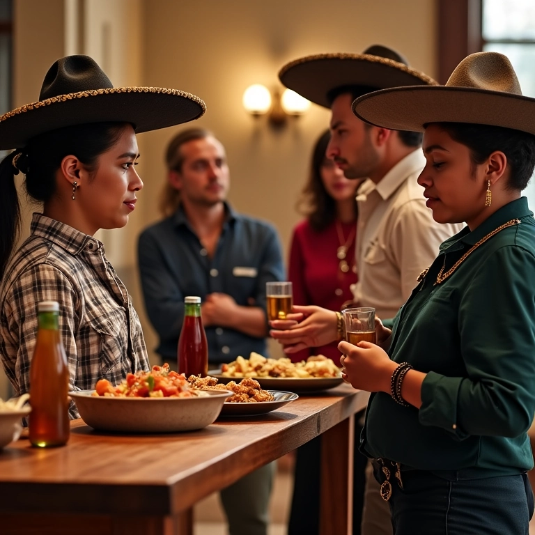 Alimentação para tequileiros em festa de casamento.