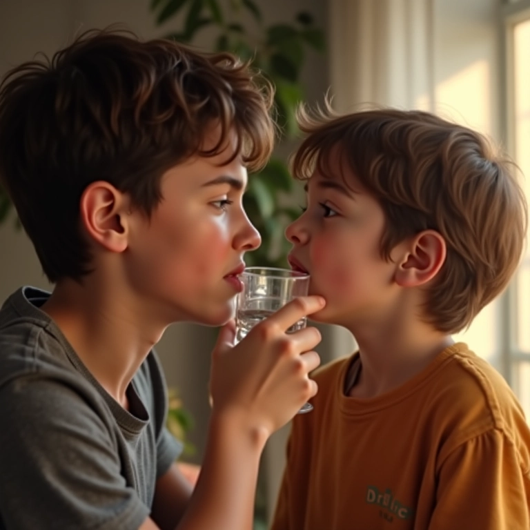 Amigo ajudando convidado que exagerou na bebida.