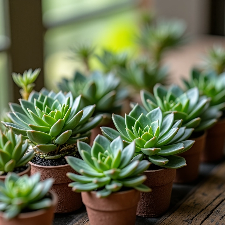 Arranjo de suculentas como lembrancinha de casamento.