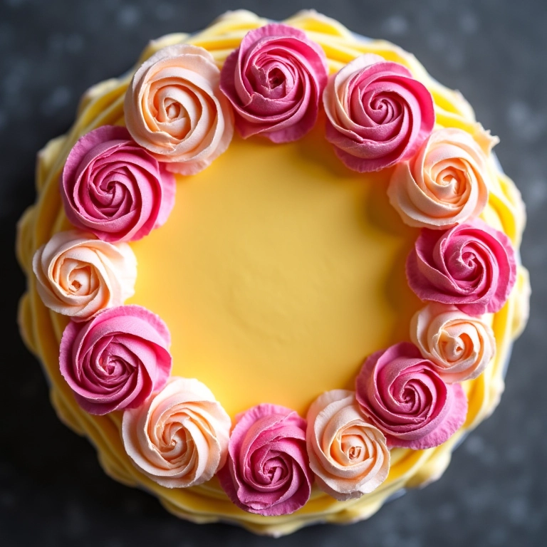 Bolo decorado com buttercream colorido e vibrante.