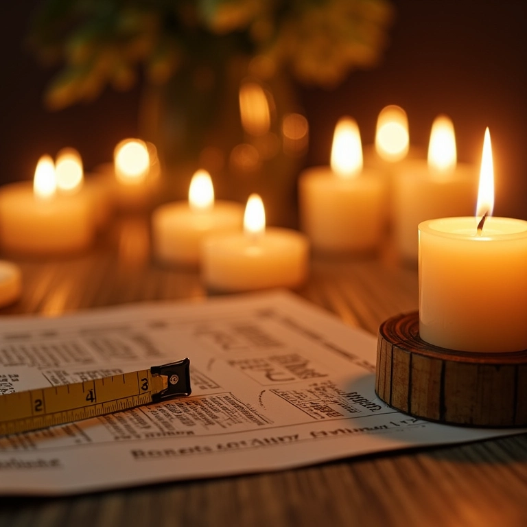 Cálculo da quantidade de velas necessárias para um casamento.