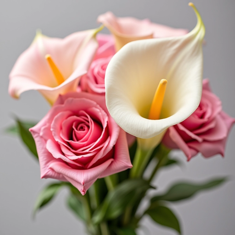 Callas combinadas com outras flores