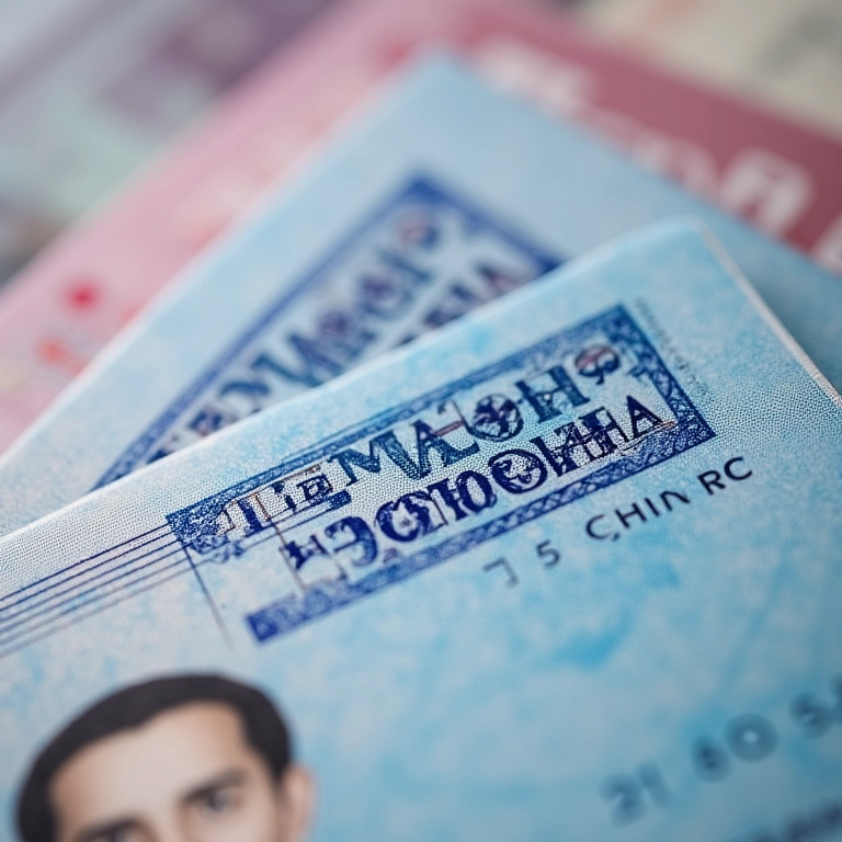 Carimbos de passaporte, destaque para 'Fernando de Noronha'.