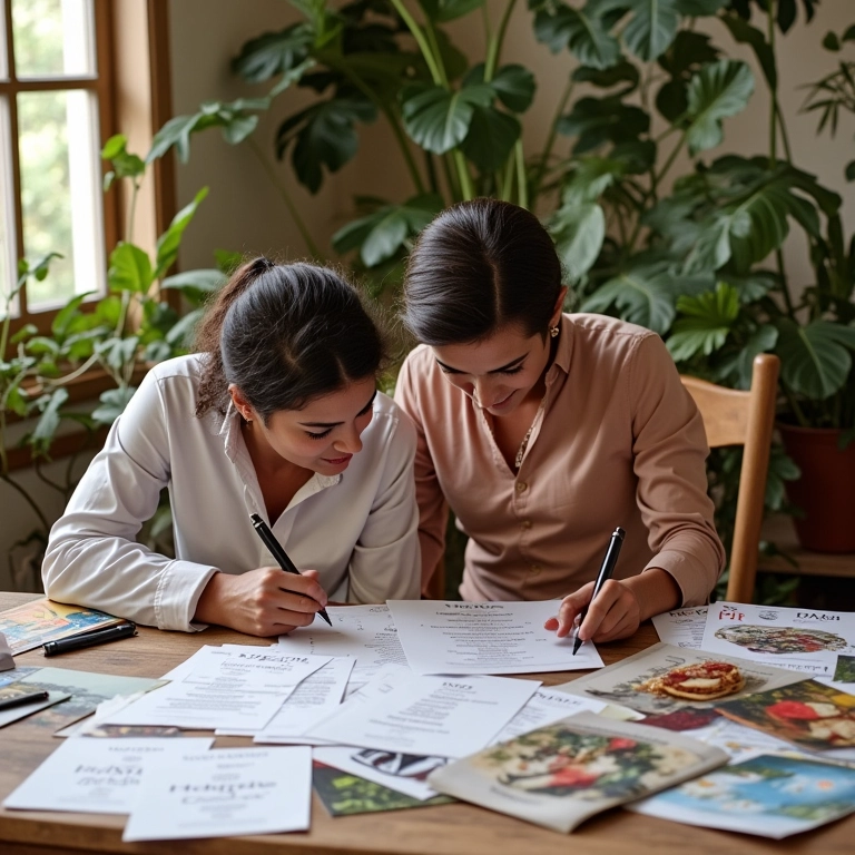 Casal brasileiro planeja casamento com fornecedores, estilo Farm Rio.