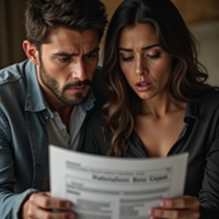 Casal preocupado com objeção ao casamento.