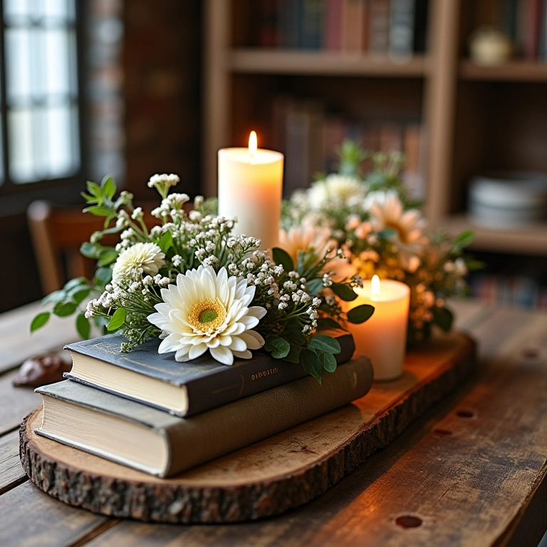 Centros de mesa únicos para casamento DIY.