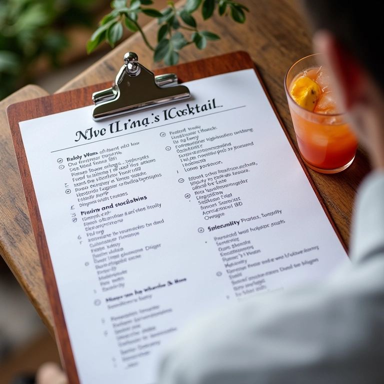 Checklist detalhado para planejar um bar de drinks perfeito.