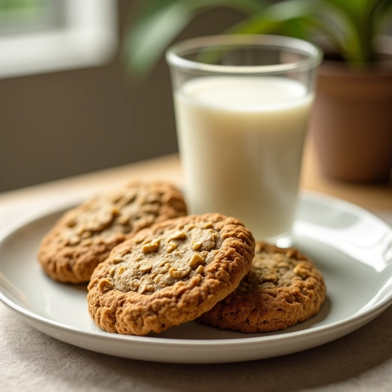 Cookies de aveia e banana sem lactose, um lanche saudável e saboroso.