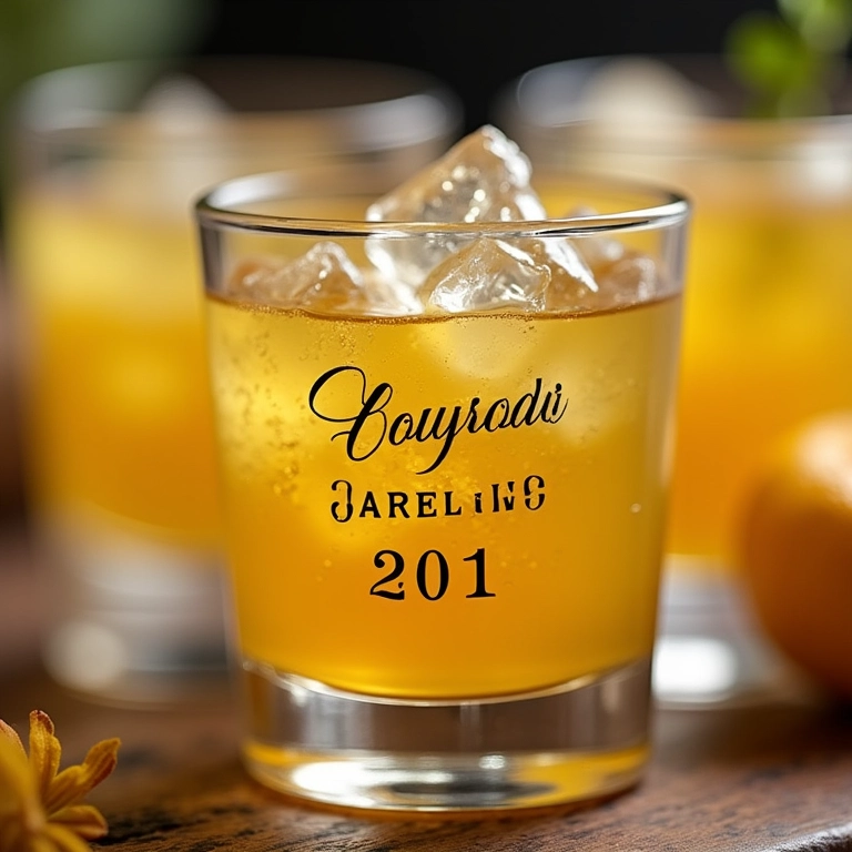 Copos de gelo personalizados para shots de tequila em casamento.