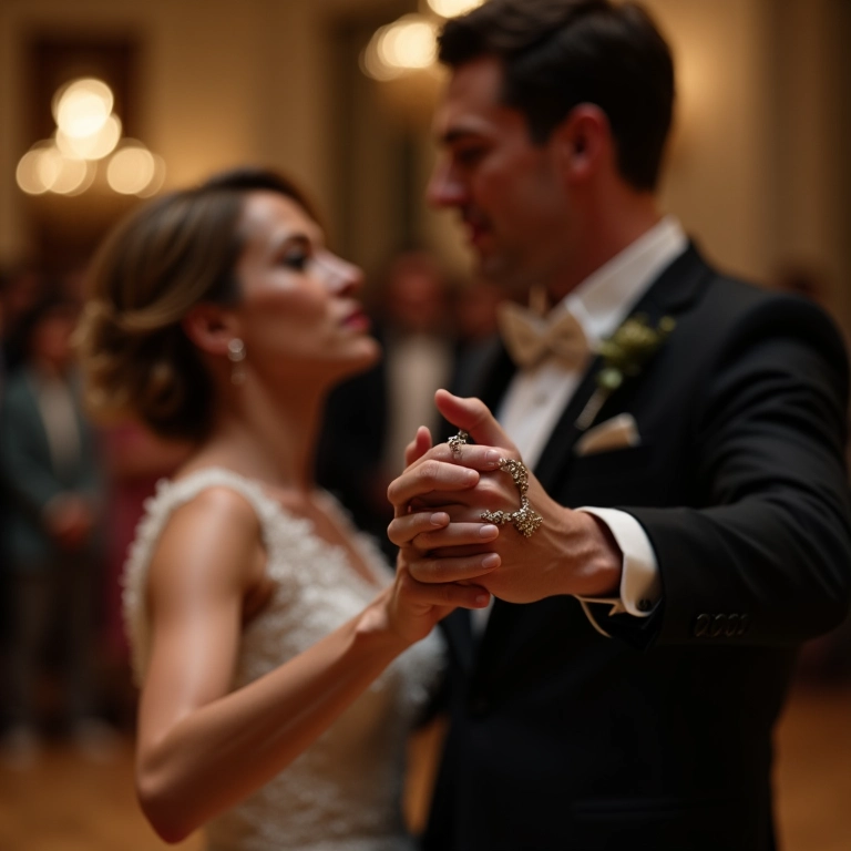 Cronômetro medindo a duração da dança do noivo e da mãe.