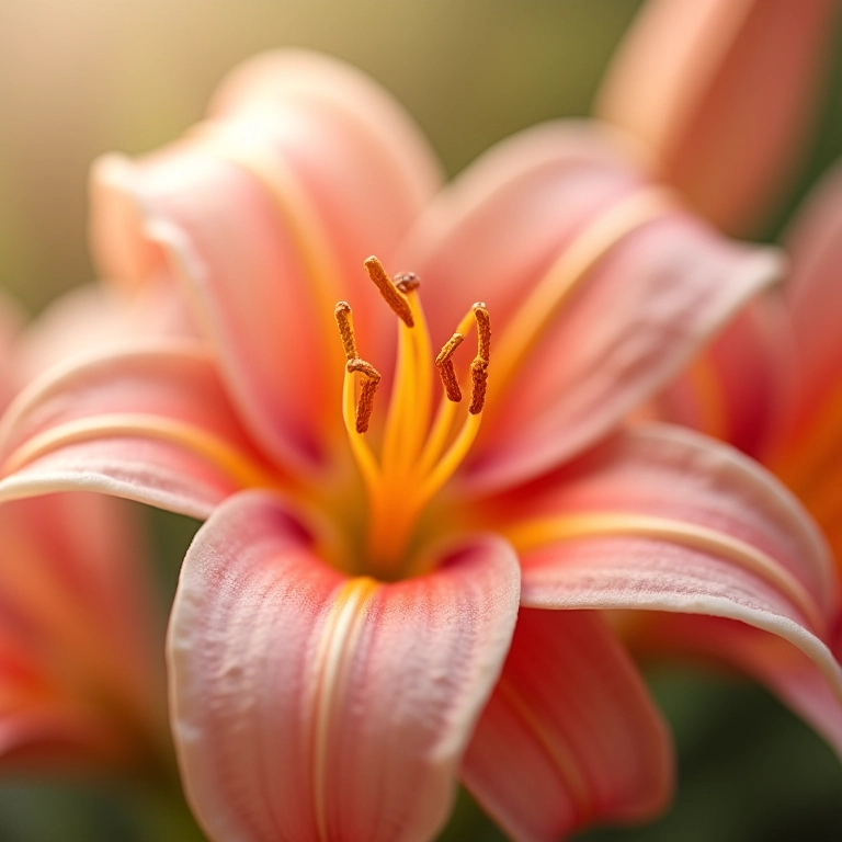 Detalhe macro das pétalas de lírios brancos em decoração de casamento.