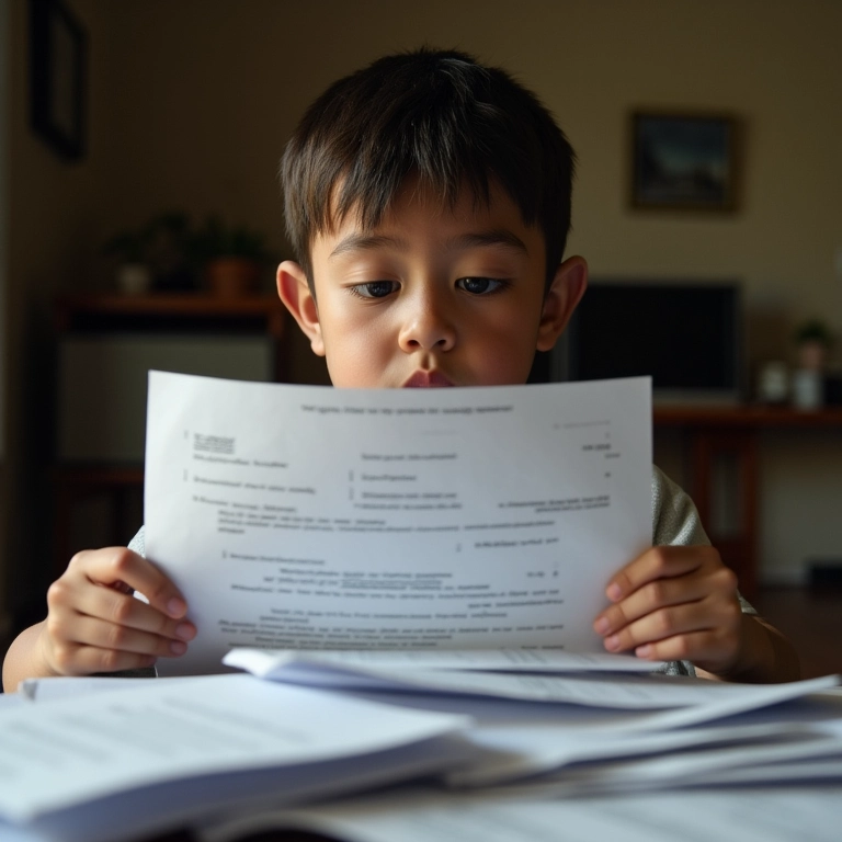 Documento perdido em meio a papéis do casamento