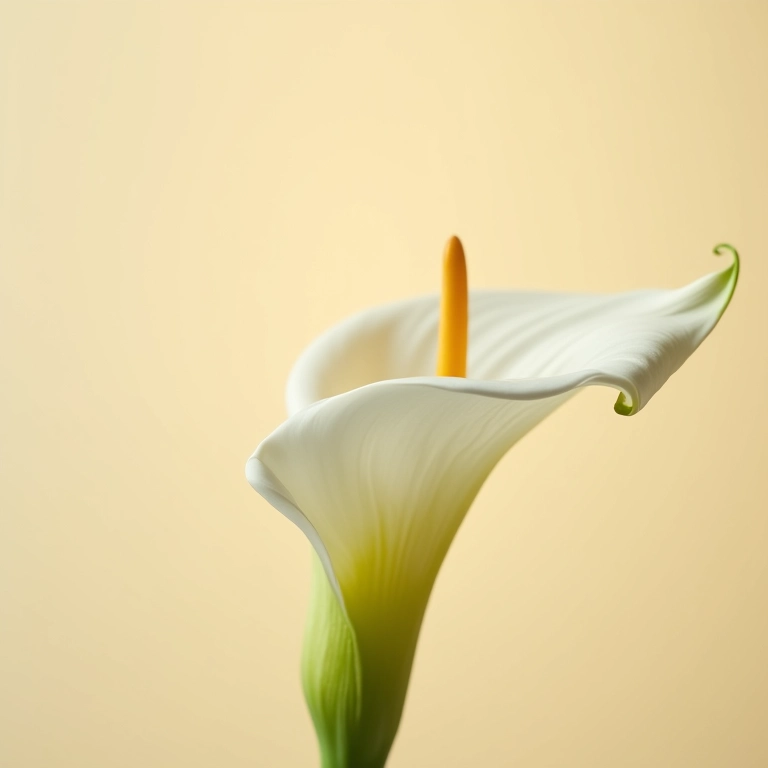 Elegante buquê de callas em fundo neutro