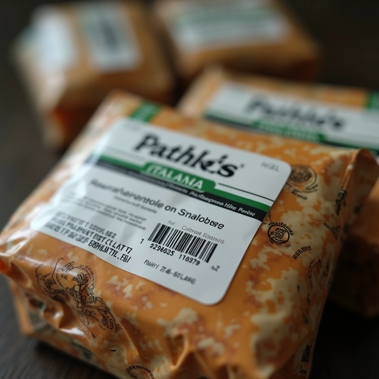 Embalagem de palha italiana com data de validade visível.