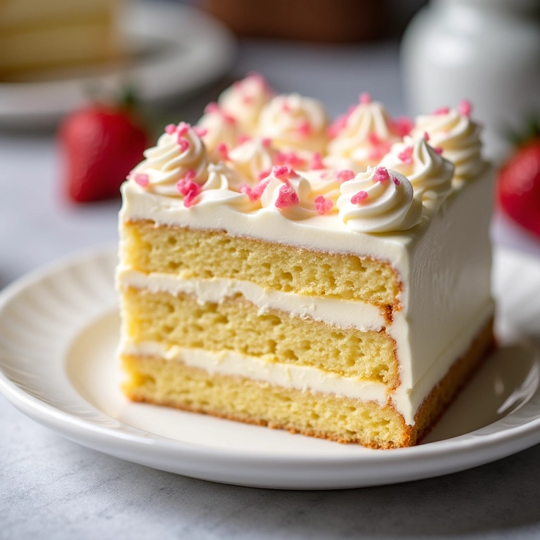 Fatias de bolo com buttercream sendo congeladas.