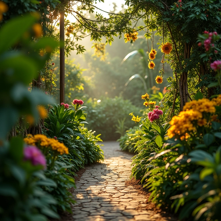 Jardim vertical exuberante em um casamento brasileiro vibrante.