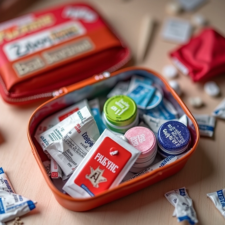 Kit de sobrevivência para festa com itens essenciais.