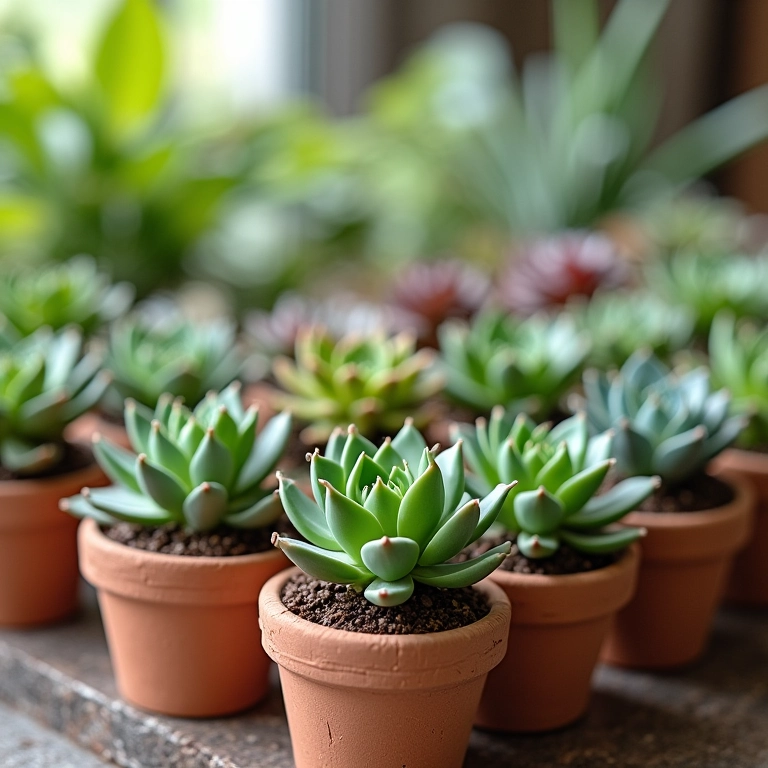 Lembrancinhas de suculentas na primavera.