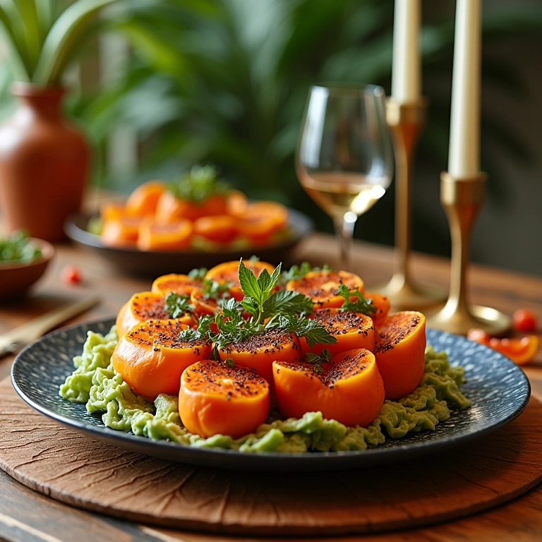 Mesa posta elegante com sousplat em ambiente brasileiro vibrante.
