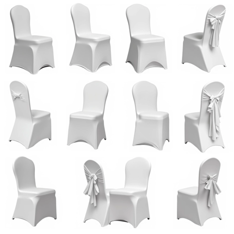 Modelos de capas de cadeira: ajustada, solta, com laços e babados.