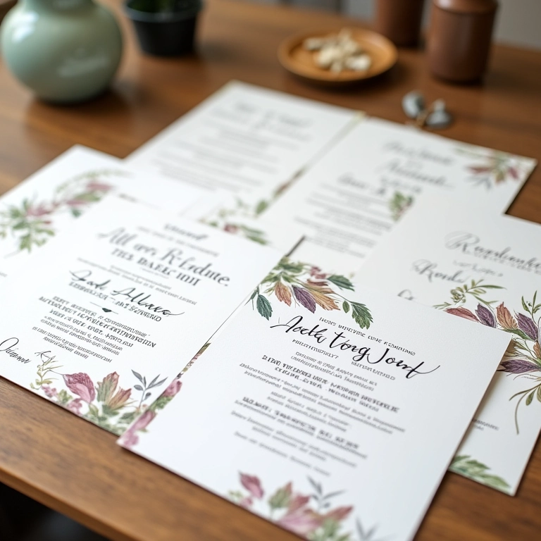 Modelos de textos para convites de casamento.