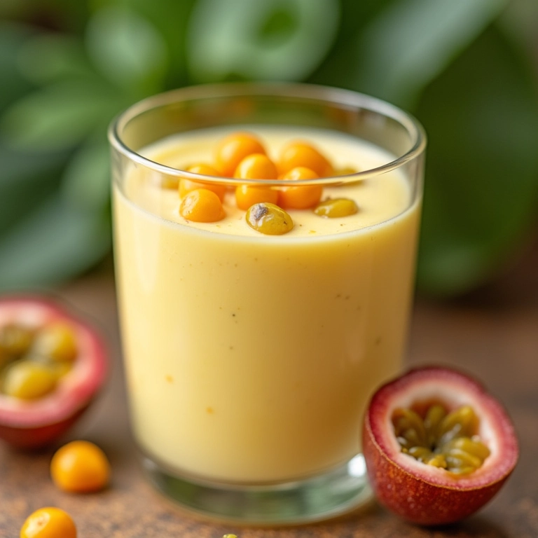 Mousse de maracujá com leite de coco, uma sobremesa tropical e sem lactose.