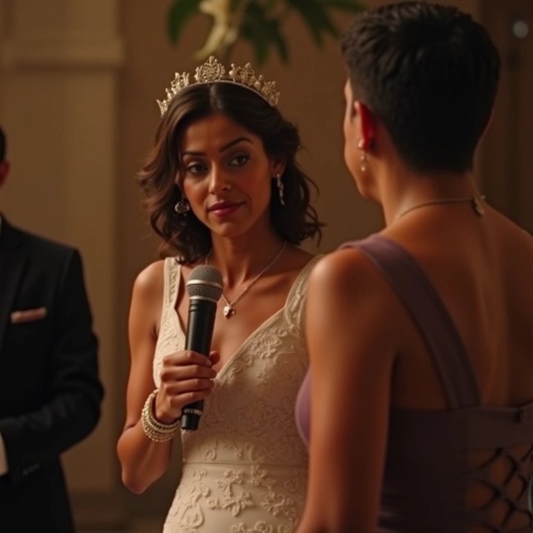 Noiva faz discurso emocionante para os pais no casamento.