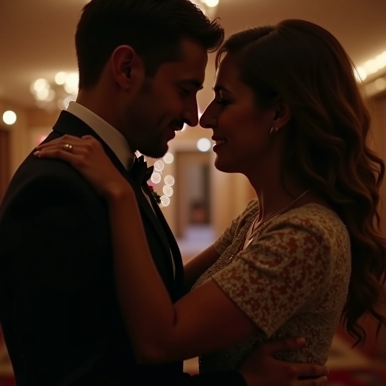 Noivo e mãe compartilhando momento de emoção antes da dança.