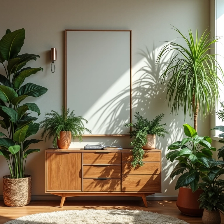 Painel de inspiração para ensaio lifestyle em casa, com referências de decoração, cores e poses.