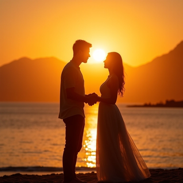 Pedido de casamento romântico na praia do Rio de Janeiro.