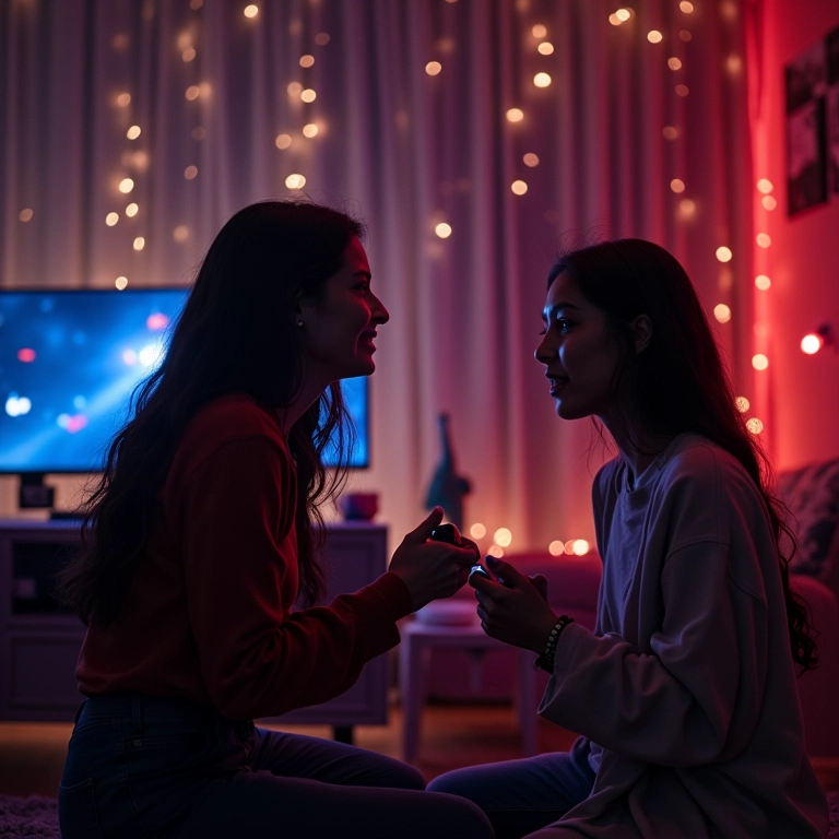 Pedido de casamento temático para amantes de games, surpresa e alegria.