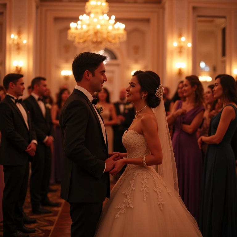 Recepção de casamento fluindo suavemente com convidados interagindo com a atração.
