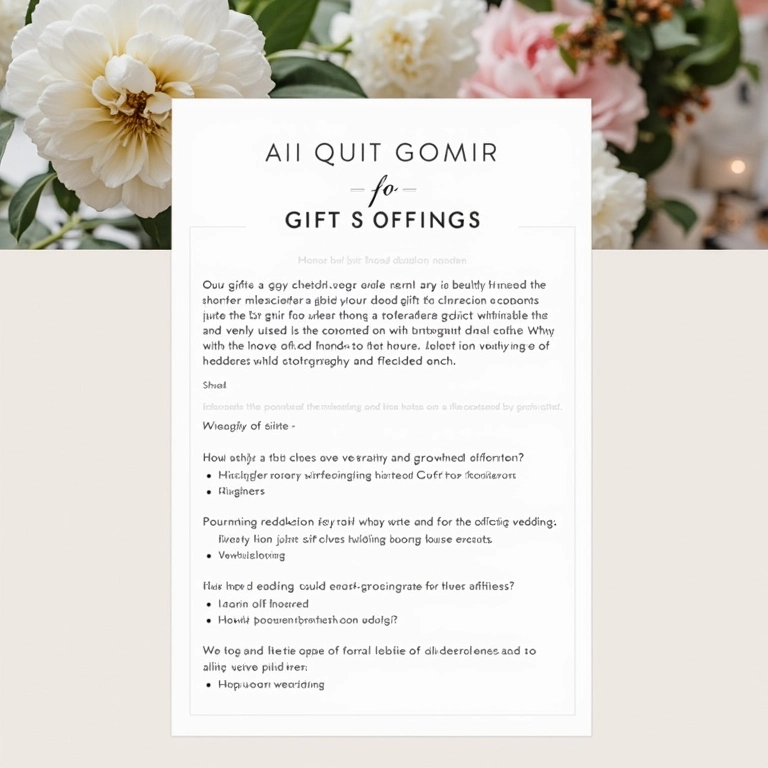 Seção de perguntas frequentes do site de casamento sobre presentes.