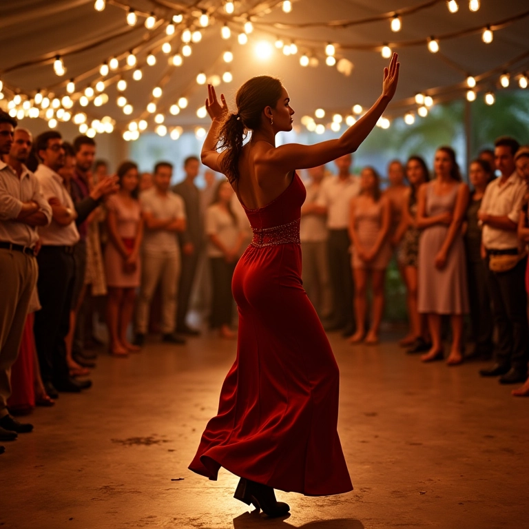 Show de dança profissional em momentos estratégicos durante a festa de casamento.