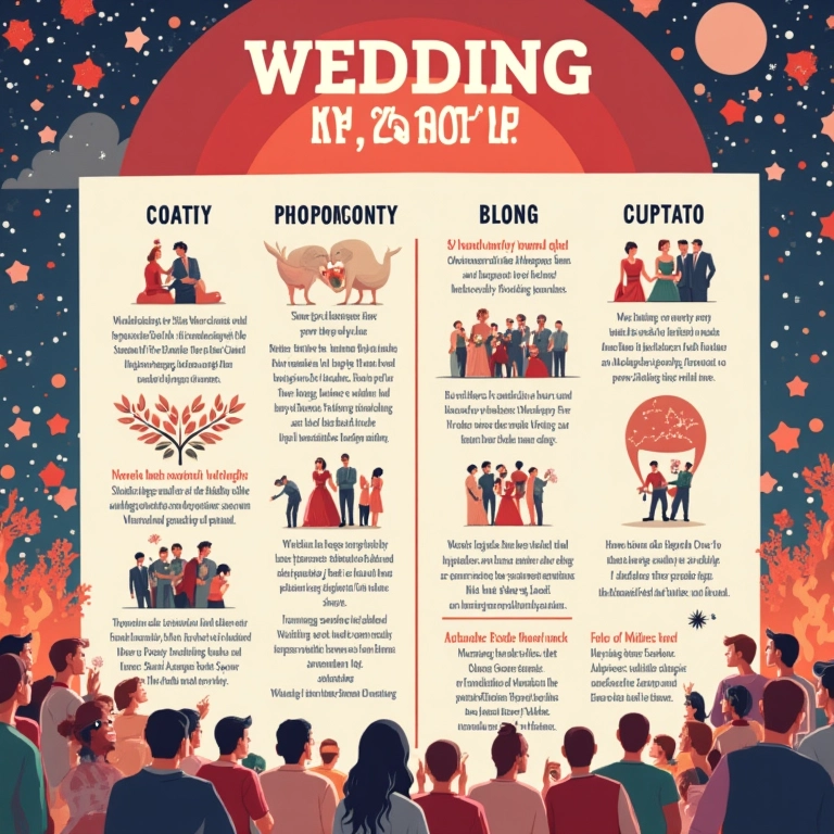 Tabela infográfica com ideias para animar a festa de casamento.
