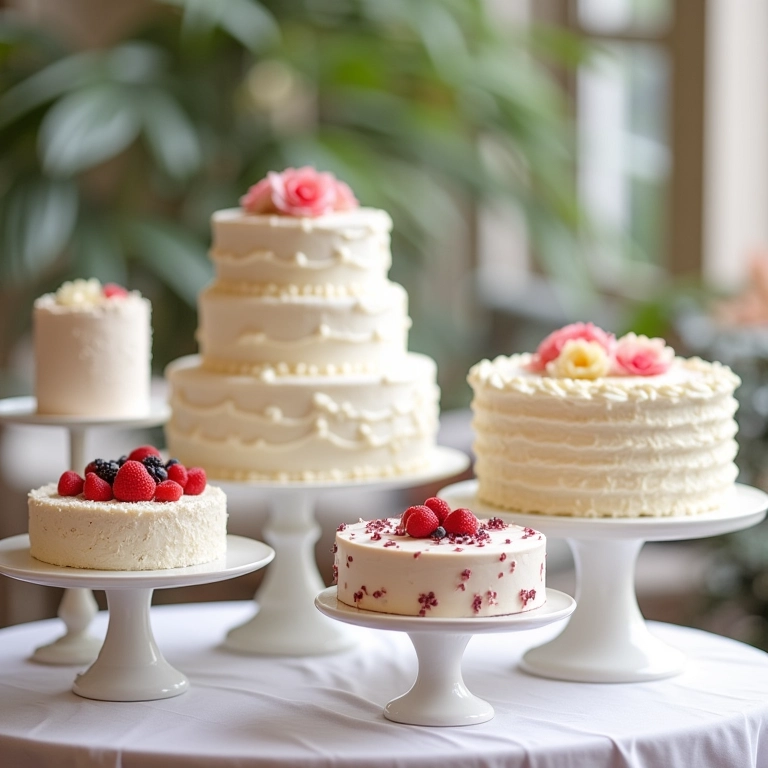 Variedade de bolos para chá de panela: tamanhos, formatos e sabores.