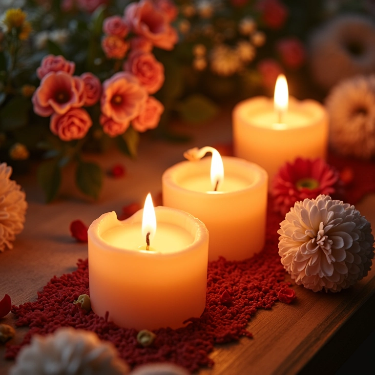 Velas aromáticas para casamento, com diferentes fragrâncias.