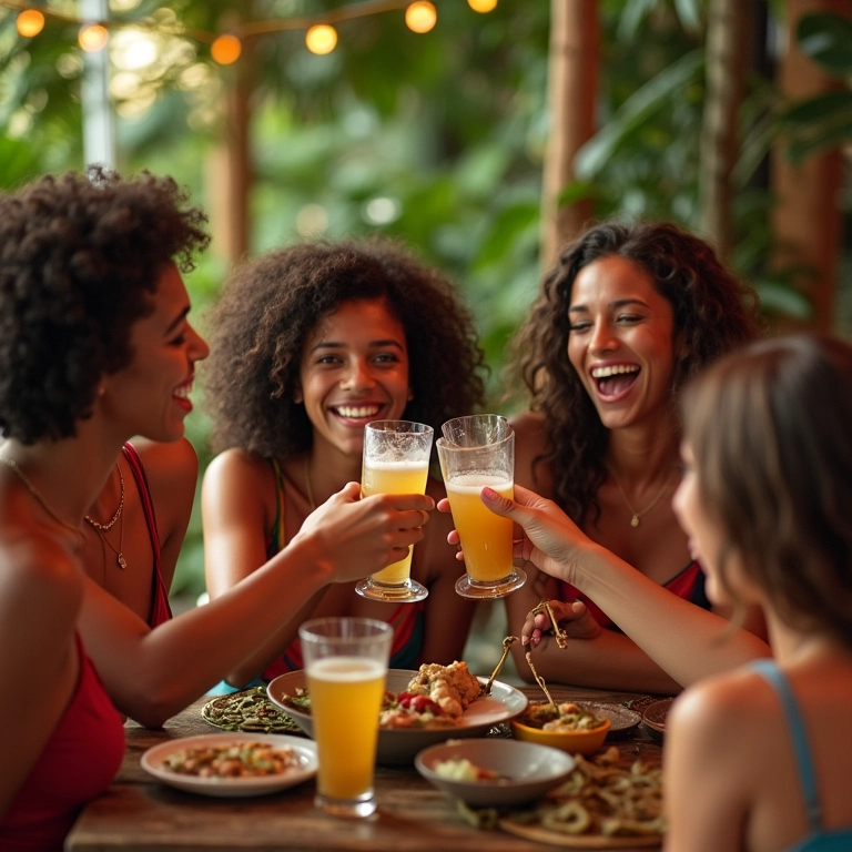 Amigas celebrando despedida de solteira no Brasil