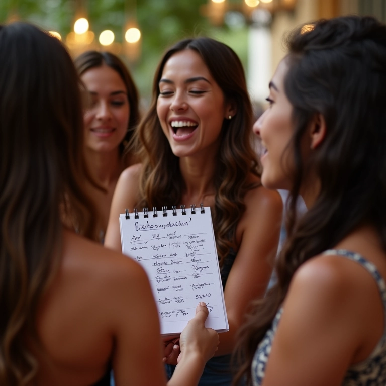 Amigas planejando orçamento da despedida de solteira