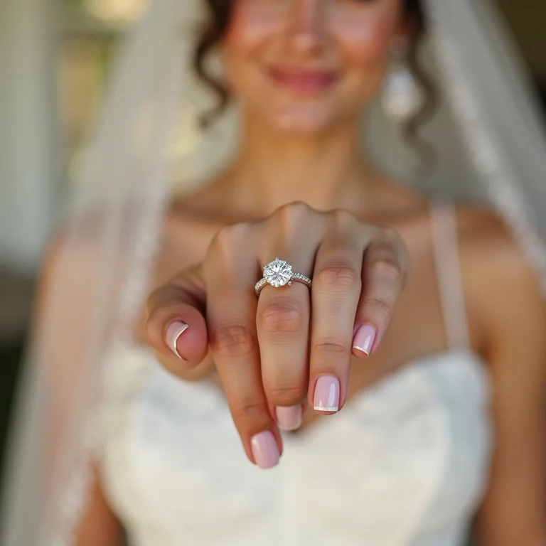 Anel de noivado solitário de diamante clássico