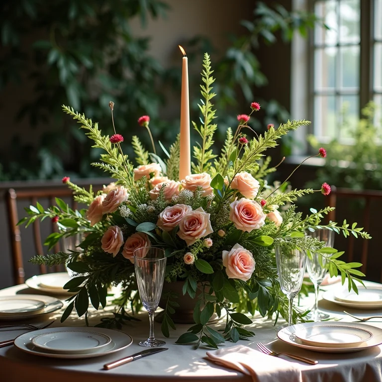Arranjo floral desconstruído com beleza selvagem