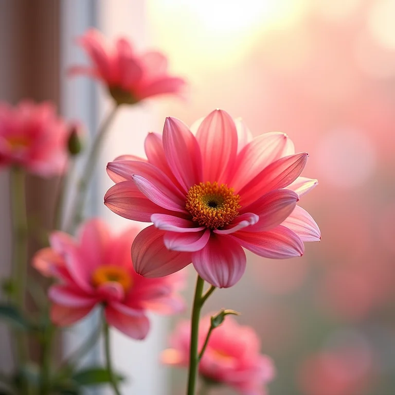 Arranjo floral rosa e vermelho