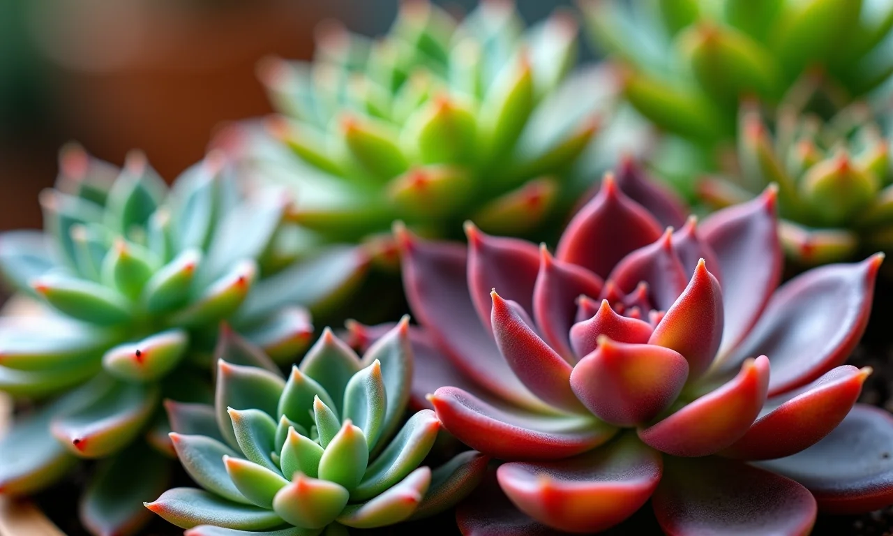 Arranjo vibrante de suculentas em decoração moderna brasileira.