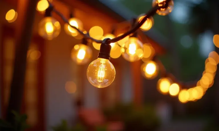 Bolas de luz criando atmosfera mágica.