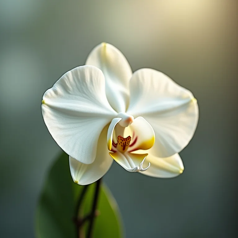 Buquê com uma orquídea para casamento sofisticado.