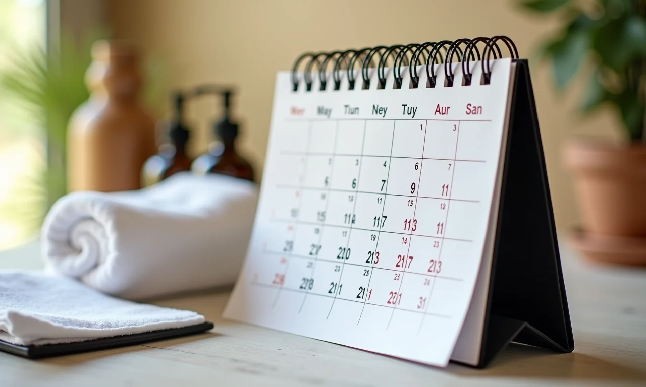 Calendário marcando a data de agendamento do dia da noiva.