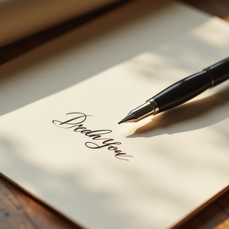 Caneta de caligrafia elegante para convites personalizados.