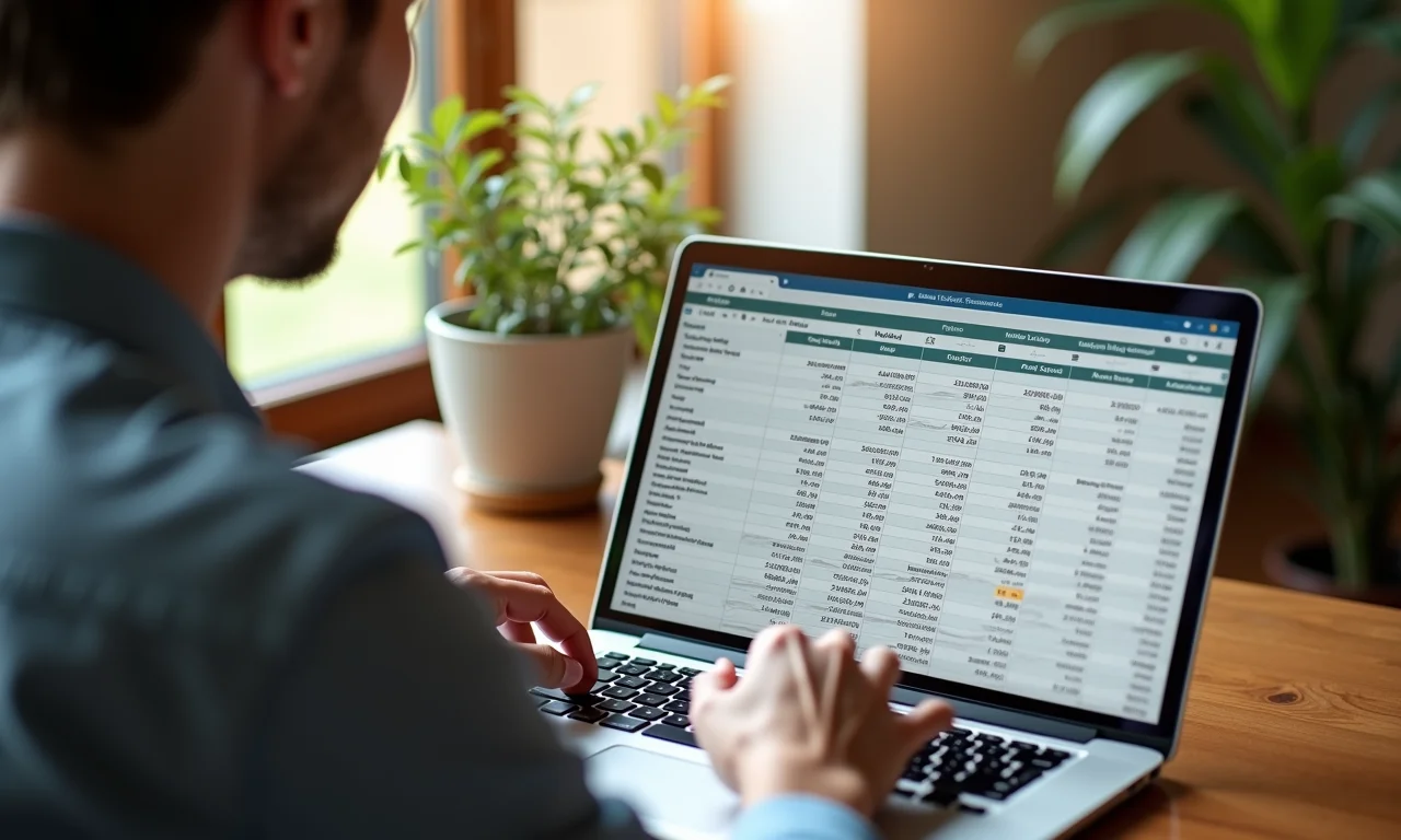 Casal analisando planilha de custos do casamento.