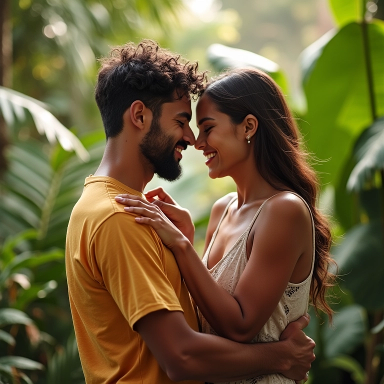 Casal brasileiro planejando lua de mel com o dinheiro da lista de presentes.